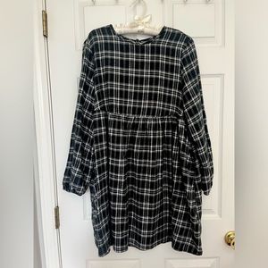 Flannel Babydoll Dress